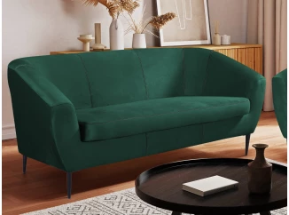 Trojmiestna pohovka Olivio, fľaškovo zelená zamatová  látka