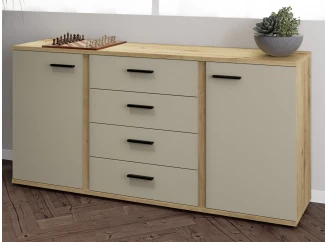 Komoda se zásuvkami Kanada, 170 cm, dub artisan/kašmírová béžová