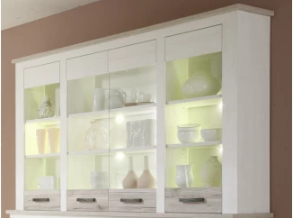 Nastavná vitrína Toronto, bielená pínia / pieskový dub