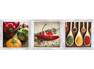 Sada obrazov na stenu (3 ks) Chep, koření