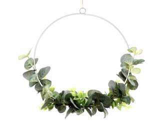 Umelý veniec Eukalyptus 26 cm, zelený