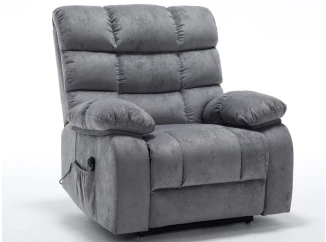 Kreslo s elektrickým polohovaním Oscar Giant, šedá látka