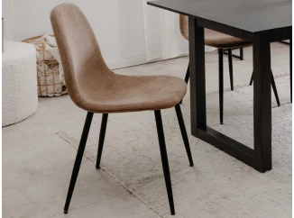 Jedálenská stolička Alisa, svetlo hnedá štruktúrovaná látka