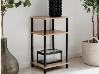 Úzky regál/odkladací stolík Theo, dub artisan