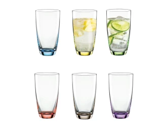 Sada 6 farebných pohárov Viva Colori