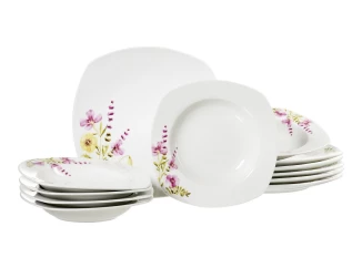 Jedálenský servis  (12 dielov) Malve, motív letné kety