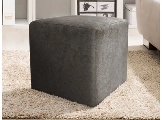 Taburet Bali, 40x40 cm, hnedá látka