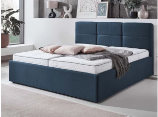 Posteľ Domango 140x200 cm, denimovo modrá látka