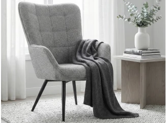 Kreslo Hannah, svetlo šedá tkanina