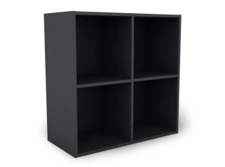 Nástenný regál so 4 priehradkami Jerry, grafit