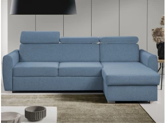 Rohová sedacia súprava Mistic, denimovo modrá látka