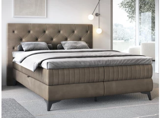 Posteľ Lusaka 180x200 cm, hnedá látka