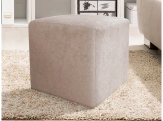 Taburet Bali, 40x40 cm, šedo-béžová taupe látka