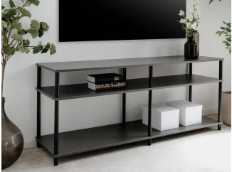 Široký regál/TV stolík Theo, antracitový