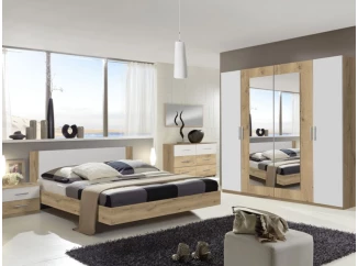 Zostava spálne Nora 180x200 cm, doskový dub/biela