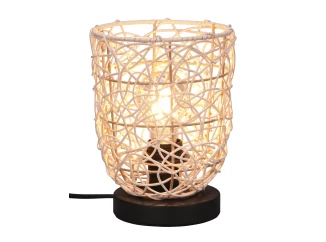 Stolná lampa Lovis, ratan
