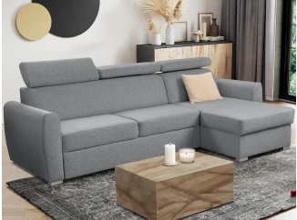 Rohová sedacia súprava Mistic, holubia šedá látka