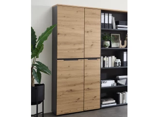 Univerzálna skriňa s policami Memphis, 75 cm, dub artisan/grafit