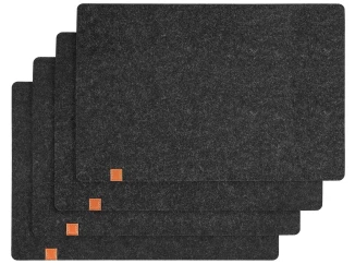 Súprava prestierania (4 ks) LifeStyle 30x45 cm, čierna