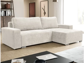 Rohová sedacia súprava Anafi, svetlo krémová látka