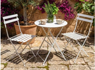 Skladací zahradný set Smart, biely