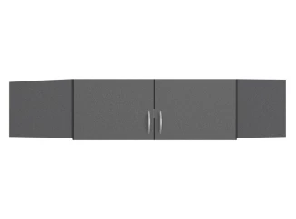Rohový skriňový nadstavec Case, tmavo šedý