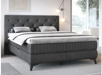 Posteľ Lusaka 180x200 cm, stredne šedá látka