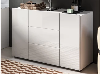 Kúpeľňová skrinka pod umývadlo Vira, 82 cm, biela, lesk