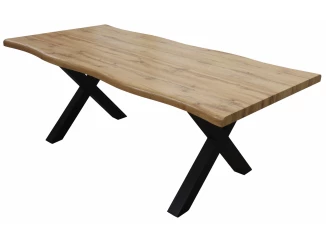 Jedálenský stôl v zaoblenom tvare Mikkel 160x90 cm, divoký dub