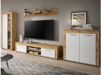 Obývacia stena Jana, dub wotan/biela