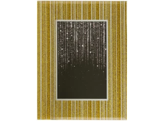 Fotorámik sklenený 10x15 cm, zlatý trblietavý