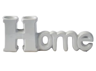 Dekorácia Home 12 cm, biela