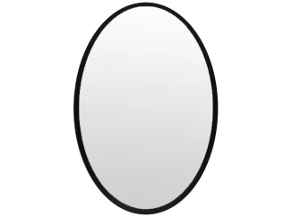 Nástenné zrkadlo Oval 40x60 cm, čierne