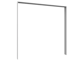 Paspartový rám k šatníkovej skrini Emden, 138 cm, biely