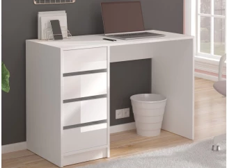 Univerzálny stolík Emma, ​​biely lesk