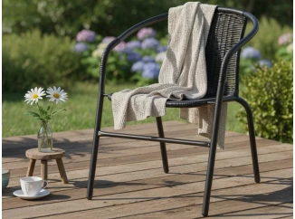 Záhradná stolička Rachel, čierna
