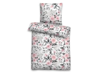 Obliečky motív kvety, bavlnený satén