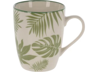 Hrnček Siaki 320 ml, motív tropické listy