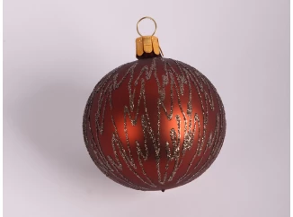 Vianočná ozdoba Guľa 6 cm, hnedá