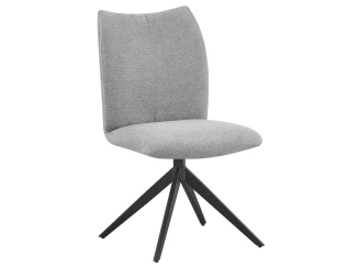 Otočná jedálenská stolička Kassandra, holubia šedá tkanina