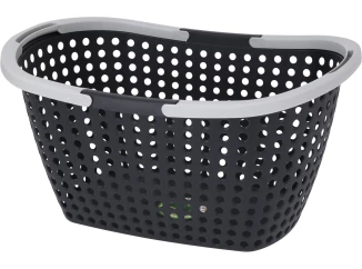 Nákupný košík 15 l, čierny, recyklovaný plast
