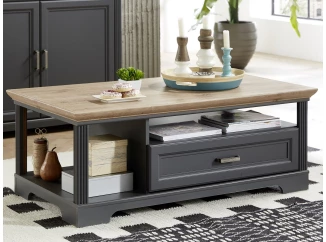 Konferenčný stolík so zásuvkou Jasmin, grafit/dub