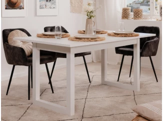 Rozkladací jedálenský stôl Denver 160x90 cm, biely