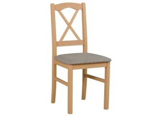 Jedálenská stolička Nila, dub sonoma/šedo-béžová látka