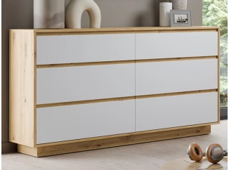 Komoda Foggia 153 cm, dub artisan/biela