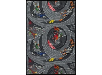 Detský koberec Lietadlá 100x150 cm, čierny