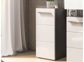 Kúpeľňová stojacia skrinka Gloss, antracit/biely lesk