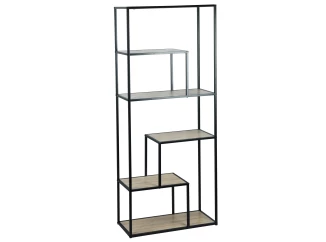 Regál Alessandro, 70 cm, čierny/dub sonoma