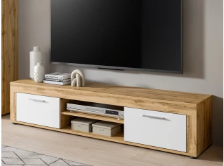 TV skrinka Jana, 160 cm, dub wotan/biela