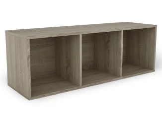 Nástenný regál s 3 priehradkami Jerry, dub sonoma